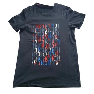 Carolina Herrera Blue Graphic Short Sleeve Tee- NEW without tag.